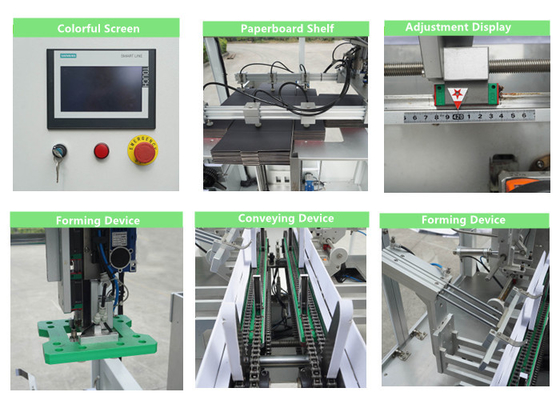 Forma de erección de los aviones de la cartulina de Tray Folding Box Machine Ridgid del cartón