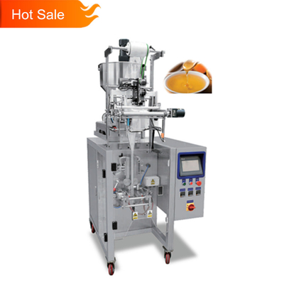 Salsa líquida vertical volumétrica automática de la bolsita del flujo de la máquina de rellenar del PLC tamaño pequeño