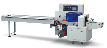 Película que tira de la máquina hechura/relleno/soldadura rotatoria horizontal de la empaquetadora del flujo