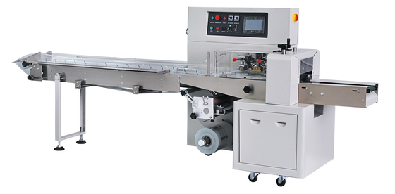 Película que tira de la máquina hechura/relleno/soldadura rotatoria horizontal de la empaquetadora del flujo