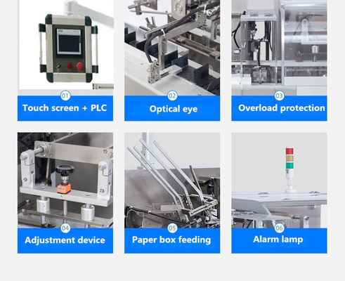 Guantes automáticos del tejido de la empaquetadora de la caja de la hebilla inferior que doblan la máquina