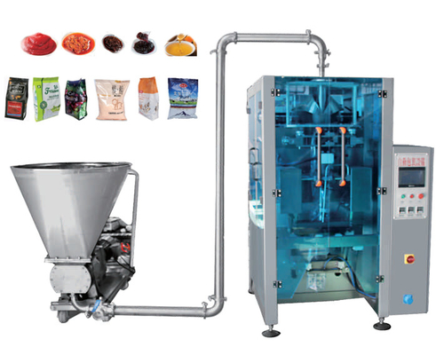 La máquina automática grande del acondicionamiento de los alimentos pega la máquina de rellenar líquida vertical